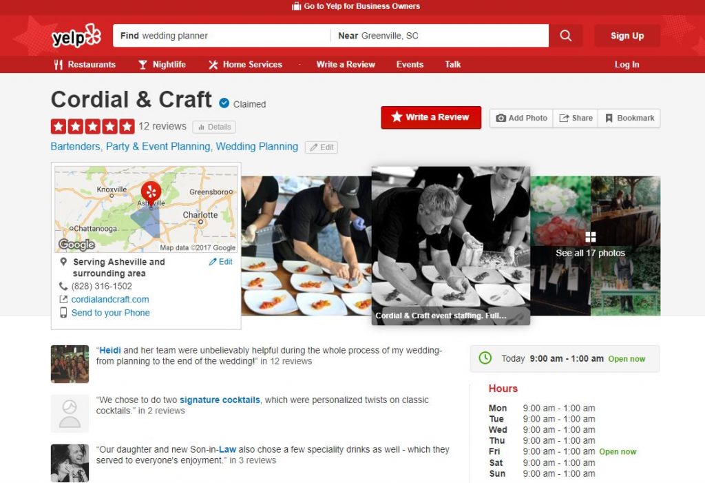 Yelp Listings