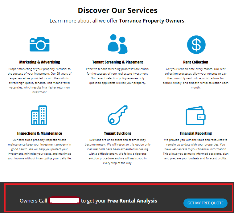 Property Management Landing Page