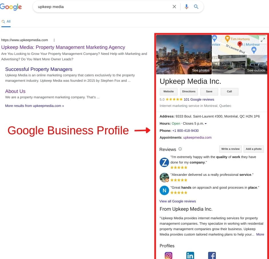 business google search